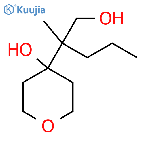 4-(1-hydroxy-2-methylpentan-2-yl)oxan-4-ol structure