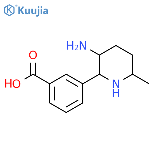 3-(3-amino-6-methylpiperidin-2-yl)benzoic acid structure
