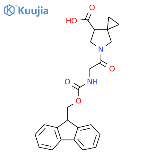 5-2-({(9H-fluoren-9-yl)methoxycarbonyl}amino)acetyl-5-azaspiro2.4heptane-7-carboxylic acid structure