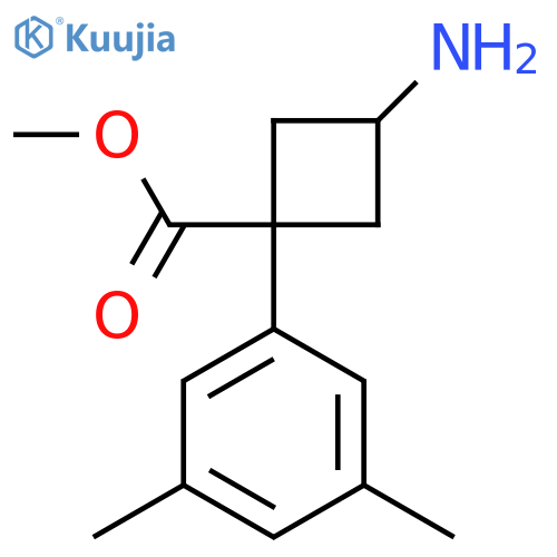 methyl 3-amino-1-(3,5-dimethylphenyl)cyclobutane-1-carboxylate structure