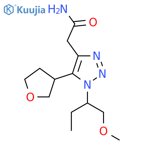 2-1-(1-methoxybutan-2-yl)-5-(oxolan-3-yl)-1H-1,2,3-triazol-4-ylacetamide structure