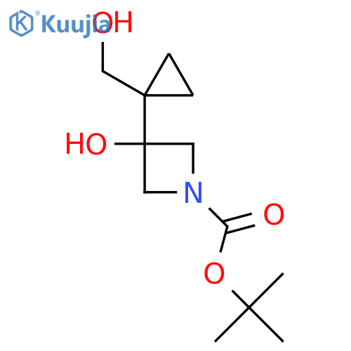 tert-butyl 3-hydroxy-3-1-(hydroxymethyl)cyclopropylazetidine-1-carboxylate structure