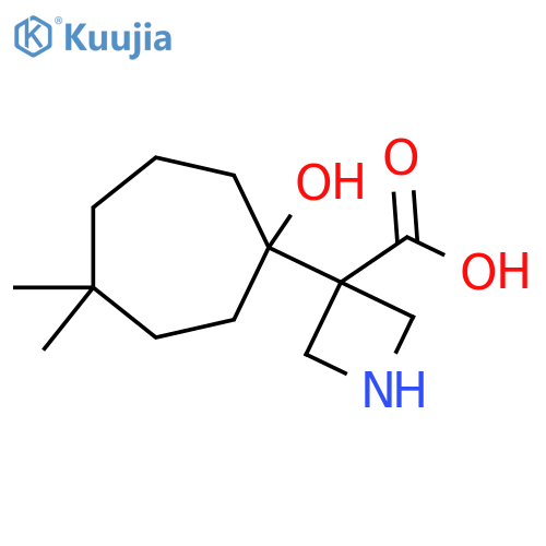 3-(1-Hydroxy-4,4-dimethylcycloheptyl)azetidine-3-carboxylic acid structure
