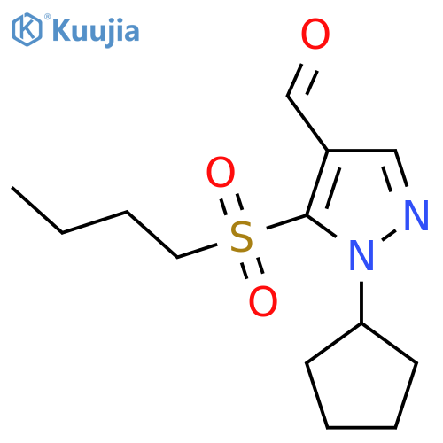 5-(butane-1-sulfonyl)-1-cyclopentyl-1H-pyrazole-4-carbaldehyde structure