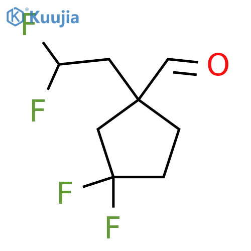 1-(2,2-Difluoroethyl)-3,3-difluorocyclopentane-1-carbaldehyde structure