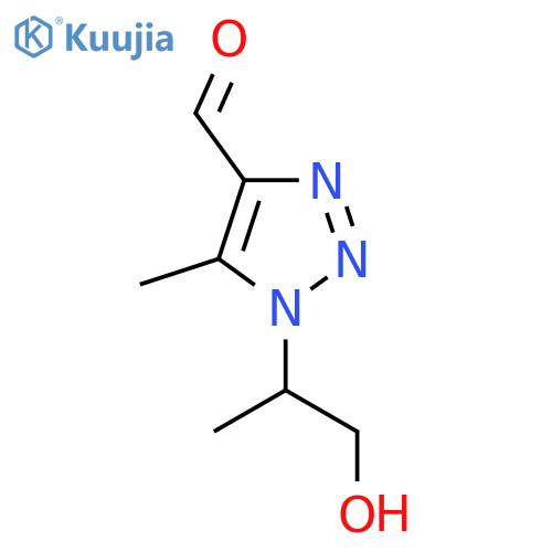 1-(1-hydroxypropan-2-yl)-5-methyl-1H-1,2,3-triazole-4-carbaldehyde structure