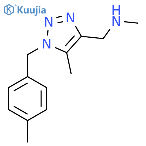 methyl({5-methyl-1-(4-methylphenyl)methyl-1H-1,2,3-triazol-4-yl}methyl)amine structure