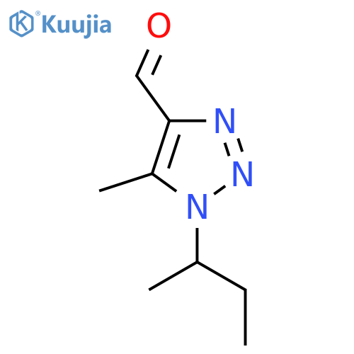 1-(butan-2-yl)-5-methyl-1H-1,2,3-triazole-4-carbaldehyde structure
