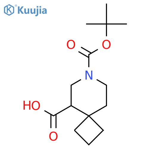 7-(tert-butoxy)carbonyl-7-azaspiro3.5nonane-5-carboxylic acid structure