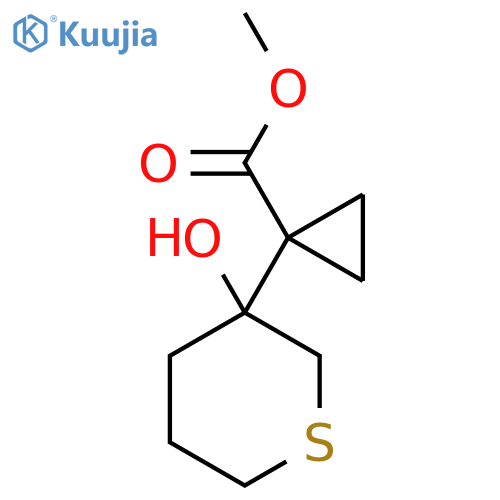 methyl 1-(3-hydroxythian-3-yl)cyclopropane-1-carboxylate structure