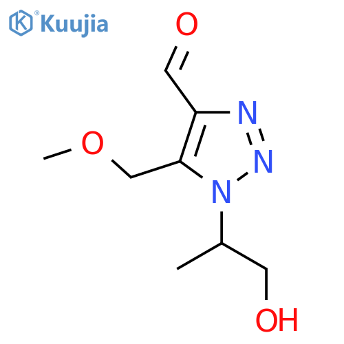 1-(1-hydroxypropan-2-yl)-5-(methoxymethyl)-1H-1,2,3-triazole-4-carbaldehyde structure