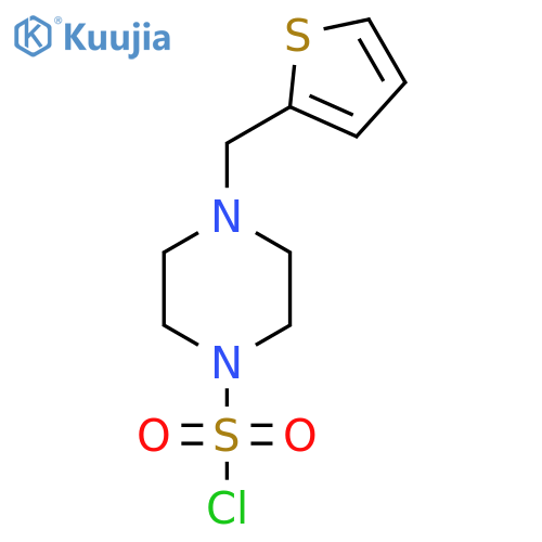 4-(thiophen-2-ylmethyl)piperazine-1-sulfonyl chloride structure