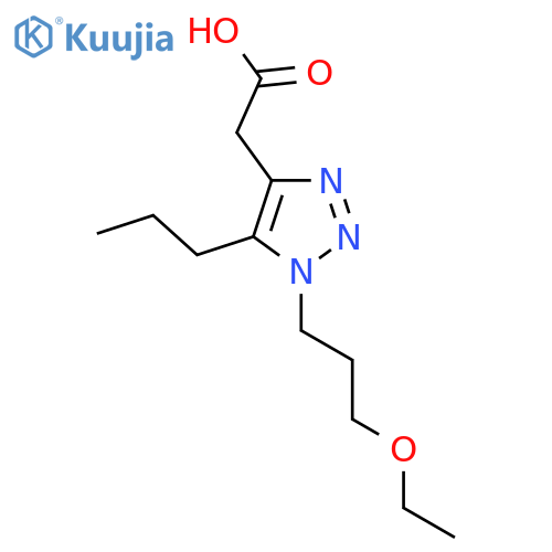 2-1-(3-ethoxypropyl)-5-propyl-1H-1,2,3-triazol-4-ylacetic acid structure