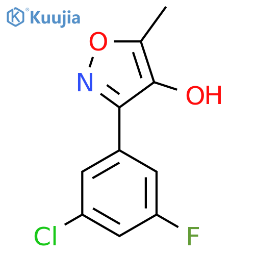 3-(3-chloro-5-fluorophenyl)-5-methyl-1,2-oxazol-4-ol structure