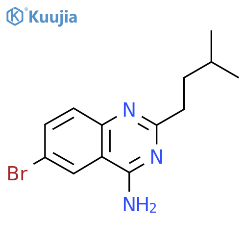 6-bromo-2-(3-methylbutyl)quinazolin-4-amine structure