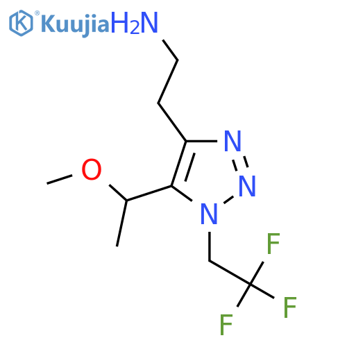2-5-(1-methoxyethyl)-1-(2,2,2-trifluoroethyl)-1H-1,2,3-triazol-4-ylethan-1-amine structure