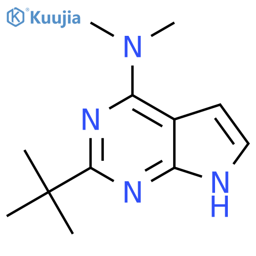2-tert-butyl-N,N-dimethyl-7H-pyrrolo2,3-dpyrimidin-4-amine structure