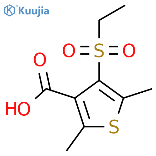 4-(ethanesulfonyl)-2,5-dimethylthiophene-3-carboxylic acid structure