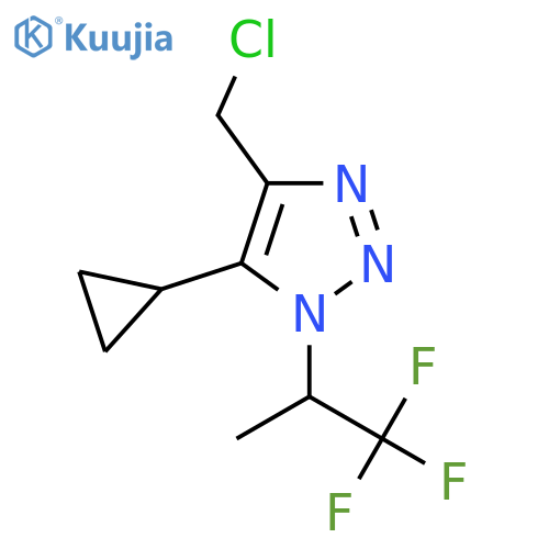 4-(chloromethyl)-5-cyclopropyl-1-(1,1,1-trifluoropropan-2-yl)-1H-1,2,3-triazole structure