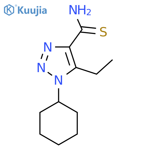 1-cyclohexyl-5-ethyl-1H-1,2,3-triazole-4-carbothioamide structure
