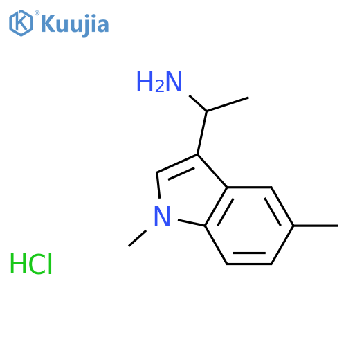 1-(1,5-Dimethyl-1H-indol-3-yl)ethan-1-amine hydrochloride structure