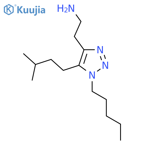 2-5-(3-methylbutyl)-1-pentyl-1H-1,2,3-triazol-4-ylethan-1-amine structure