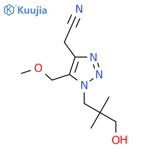 2-1-(3-hydroxy-2,2-dimethylpropyl)-5-(methoxymethyl)-1H-1,2,3-triazol-4-ylacetonitrile structure