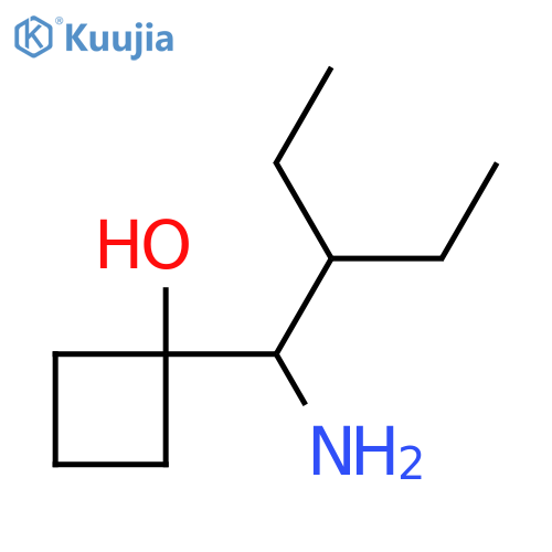1-(1-amino-2-ethylbutyl)cyclobutan-1-ol structure