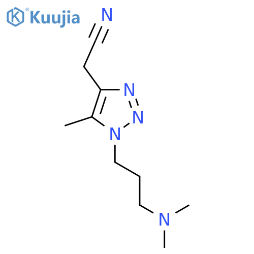 2-{1-3-(dimethylamino)propyl-5-methyl-1H-1,2,3-triazol-4-yl}acetonitrile structure