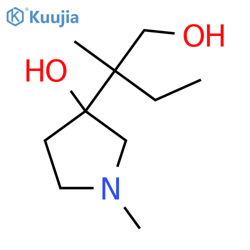 3-(1-hydroxy-2-methylbutan-2-yl)-1-methylpyrrolidin-3-ol structure