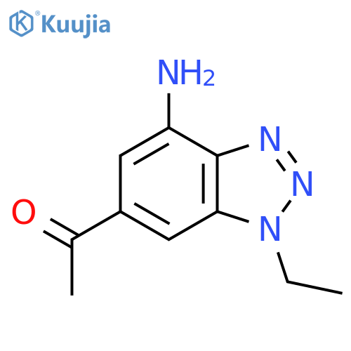 1-(4-amino-1-ethyl-1H-1,2,3-benzotriazol-6-yl)ethan-1-one structure