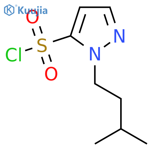 1-(3-methylbutyl)-1H-pyrazole-5-sulfonyl chloride structure