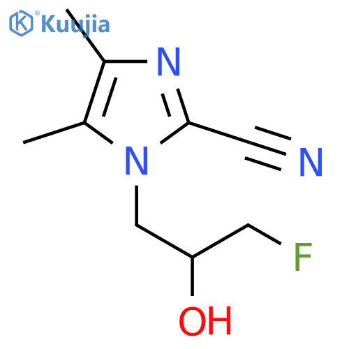 1-(3-fluoro-2-hydroxypropyl)-4,5-dimethyl-1H-imidazole-2-carbonitrile structure