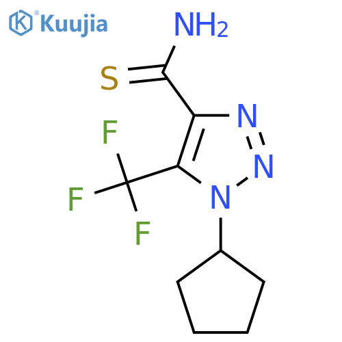 1-cyclopentyl-5-(trifluoromethyl)-1H-1,2,3-triazole-4-carbothioamide structure