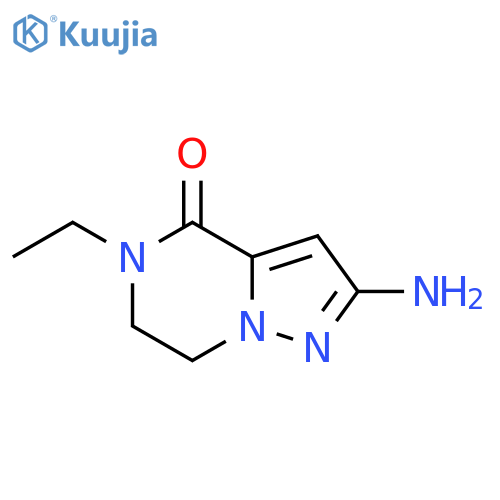 2-amino-5-ethyl-4H,5H,6H,7H-pyrazolo1,5-apyrazin-4-one structure