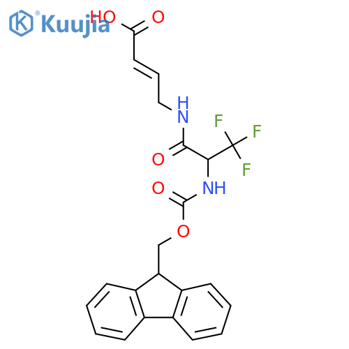4-2-({(9H-fluoren-9-yl)methoxycarbonyl}amino)-3,3,3-trifluoropropanamidobut-2-enoic acid structure