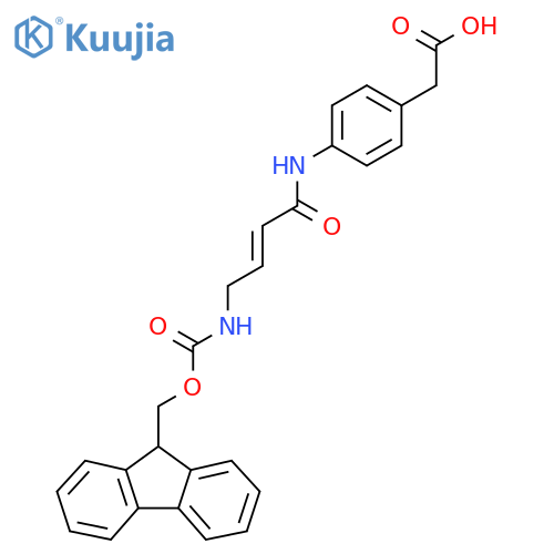 2-{4-4-({(9H-fluoren-9-yl)methoxycarbonyl}amino)but-2-enamidophenyl}acetic acid structure