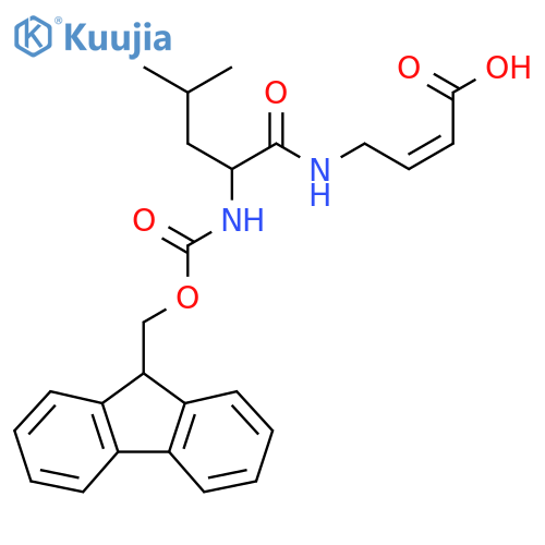 4-2-({(9H-fluoren-9-yl)methoxycarbonyl}amino)-4-methylpentanamidobut-2-enoic acid structure