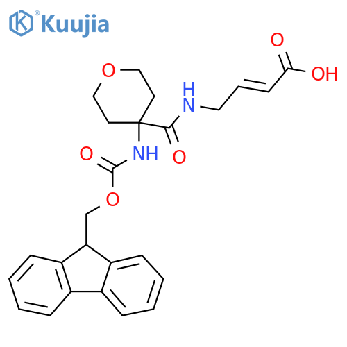 4-{4-({(9H-fluoren-9-yl)methoxycarbonyl}amino)oxan-4-ylformamido}but-2-enoic acid structure