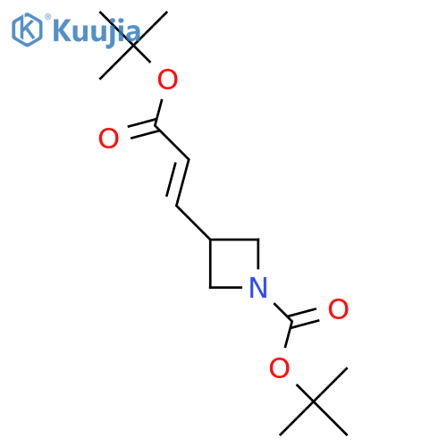 tert-butyl 3-(1E)-3-(tert-butoxy)-3-oxoprop-1-en-1-ylazetidine-1-carboxylate structure