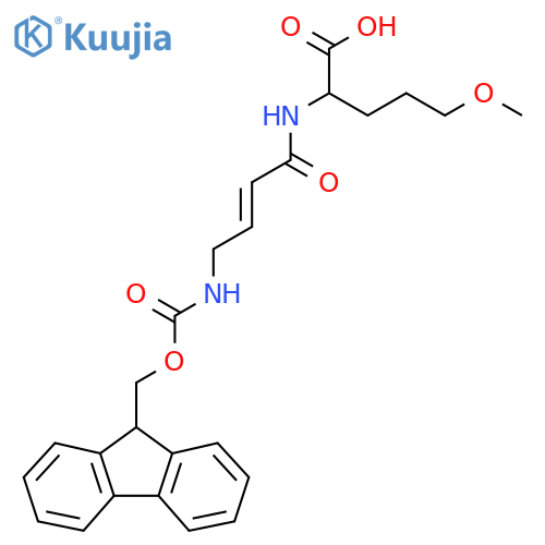 2-4-({(9H-fluoren-9-yl)methoxycarbonyl}amino)but-2-enamido-5-methoxypentanoic acid structure