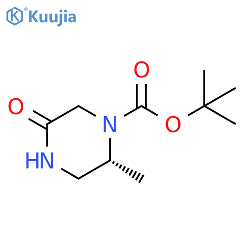 tert-butyl (2R)-2-methyl-5-oxo-piperazine-1-carboxylate structure