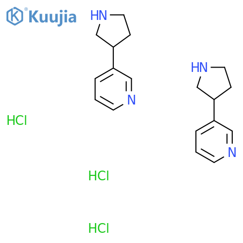 bis(3-(pyrrolidin-3-yl)pyridine) trihydrochloride structure
