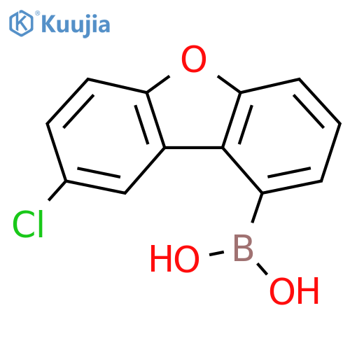 (8-Chlorodibenzo[b,d]furan-1-yl)boronic acid structure