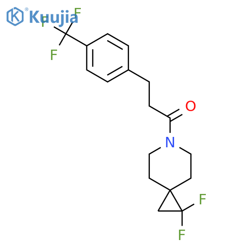 1-{1,1-difluoro-6-azaspiro2.5octan-6-yl}-3-4-(trifluoromethyl)phenylpropan-1-one structure