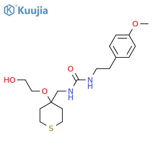 3-{4-(2-hydroxyethoxy)thian-4-ylmethyl}-1-2-(4-methoxyphenyl)ethylurea structure