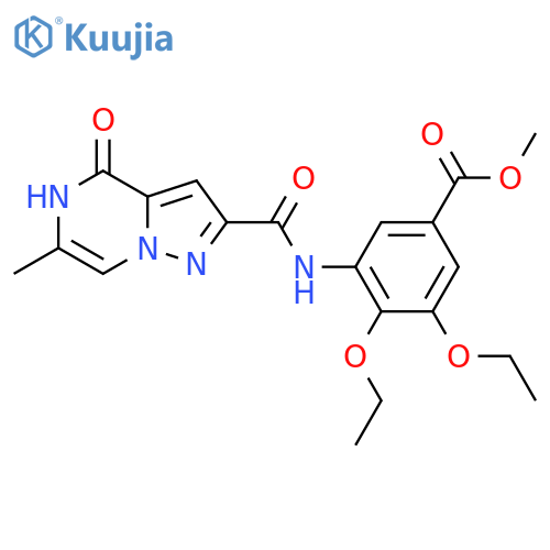 methyl 3,4-diethoxy-5-{6-methyl-4-oxo-4H,5H-pyrazolo[1,5-a]pyrazine-2-amido}benzoate structure