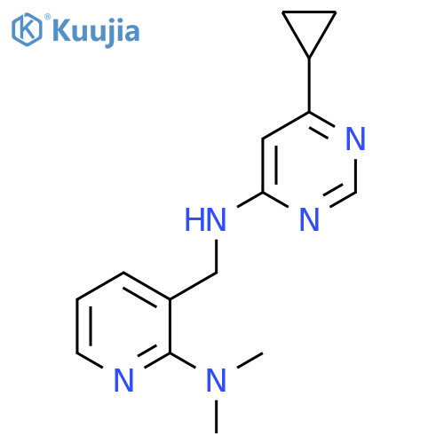 6-cyclopropyl-N-{[2-(dimethylamino)pyridin-3-yl]methyl}pyrimidin-4-amine structure