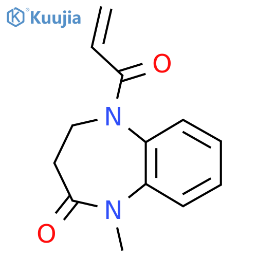 1-Methyl-5-prop-2-enoyl-3,4-dihydro-1,5-benzodiazepin-2-one structure