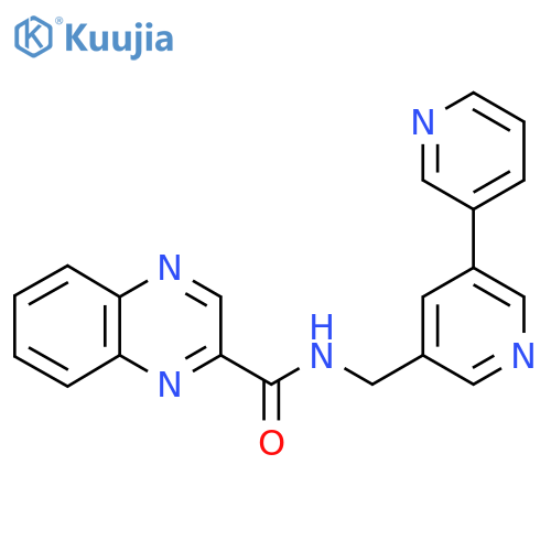 N-({3,3'-bipyridine-5-yl}methyl)quinoxaline-2-carboxamide structure